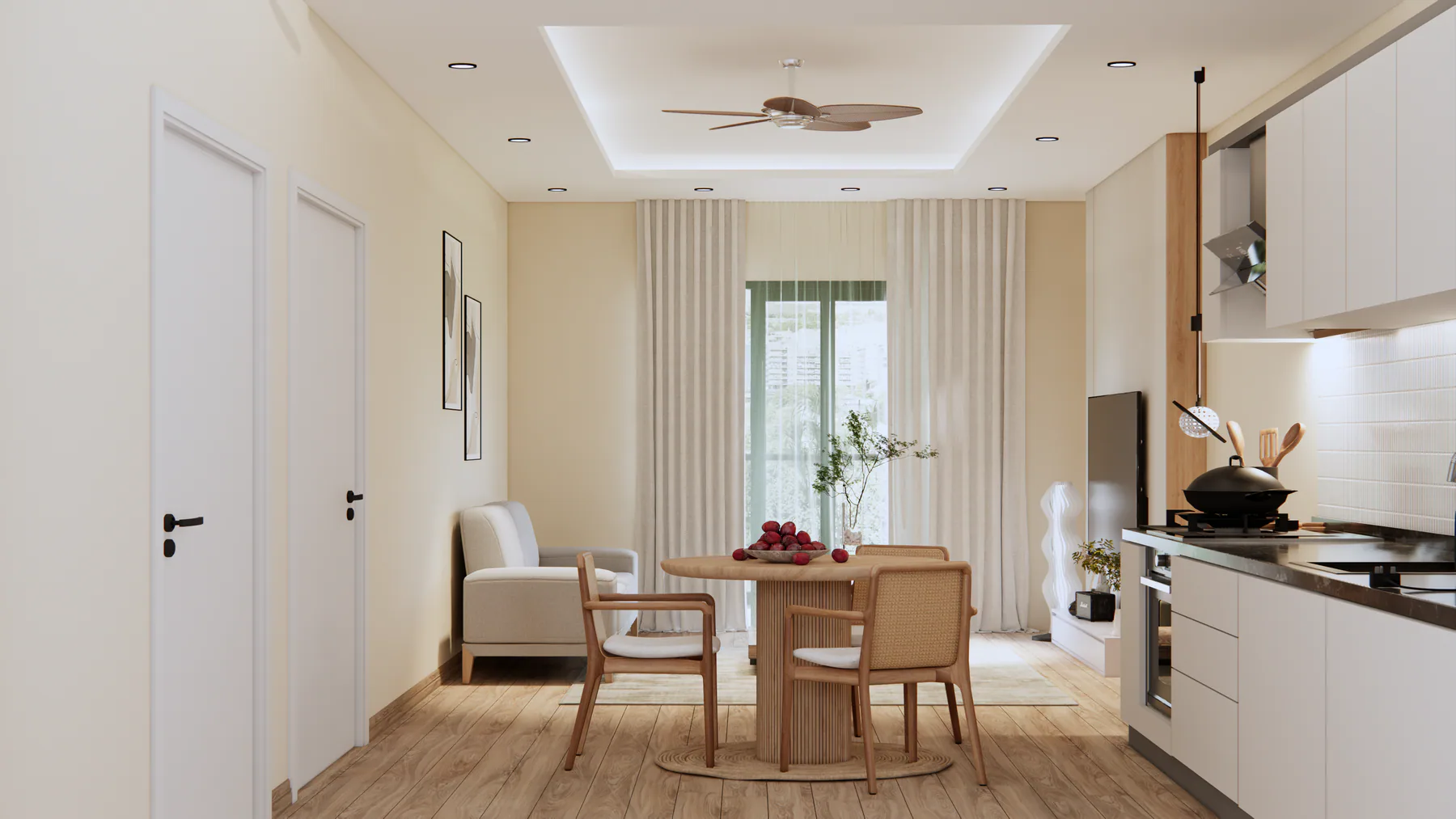 Batu Rezidans salon tasarımı — yemek alanı